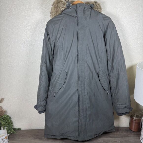 Aritzia TNA Women's XL Gray Premium Goose Down Full Zip Hooded Summit Parka - Picture 1 of 13